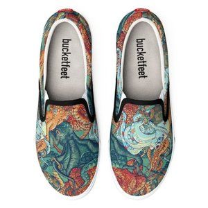Bucketfeet Slip-On Shoes - Octopus Party Women's Size 9 NWT